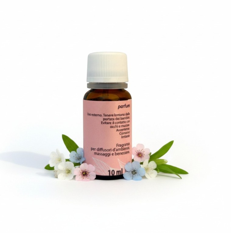 Fragranza rosa dietro