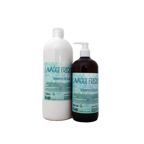 Shampoo for frequent use, with chamomile and flax seed oil