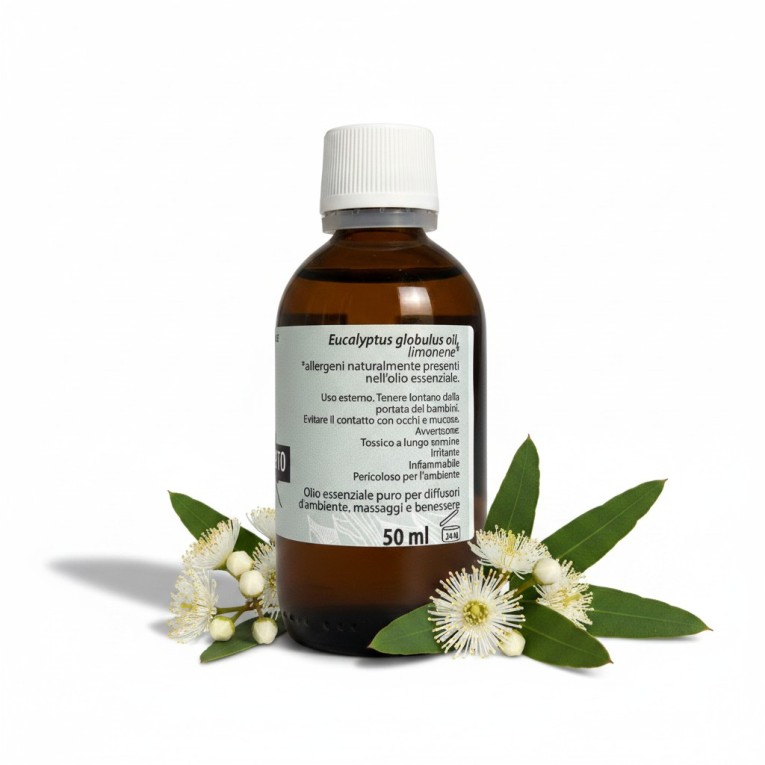 Olio essenziale eucalipto 50ml dietro