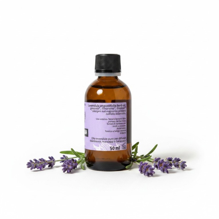 Olio essenziale lavanda 50ml dietro