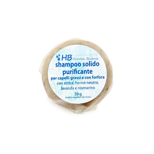 Shampoo solido purificante